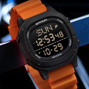 三达男新款 炫酷运动防水电子手表适合小学生初中生夜光倒计时男表