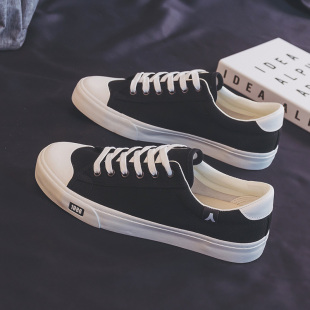 人本帆布鞋男2026春款男士韩版潮流低帮板鞋平底透气百搭休闲男鞋