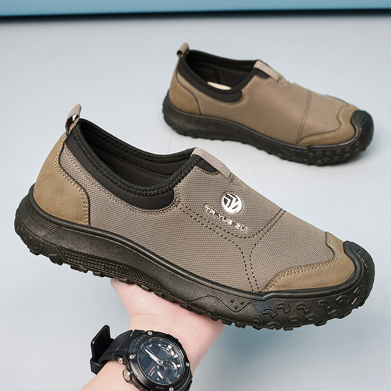 透气一脚蹬老北京布鞋2026春季新款男鞋低帮防滑耐磨爸爸鞋工作鞋