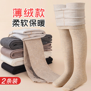 秋冬儿童连裤袜女童薄绒款脚底防滑春季中大童外穿加绒中厚打底裤