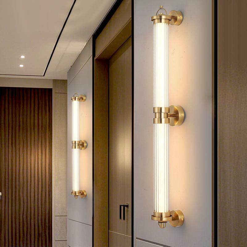 酒店大堂宴会厅售楼部别墅自建房过道新中式简约设计师长杆壁灯