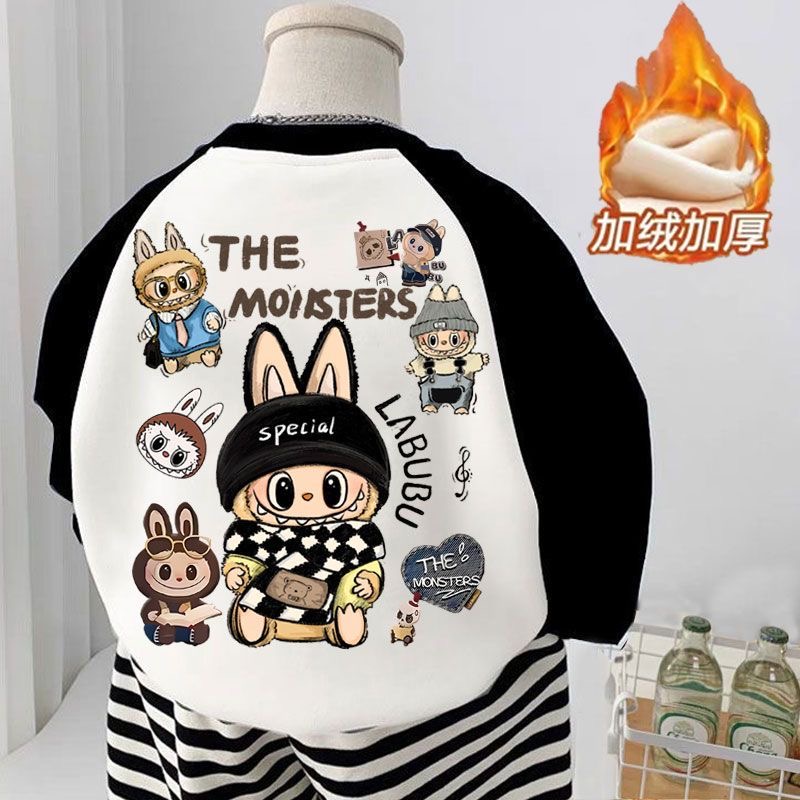 韩国童装2025秋冬加绒上衣