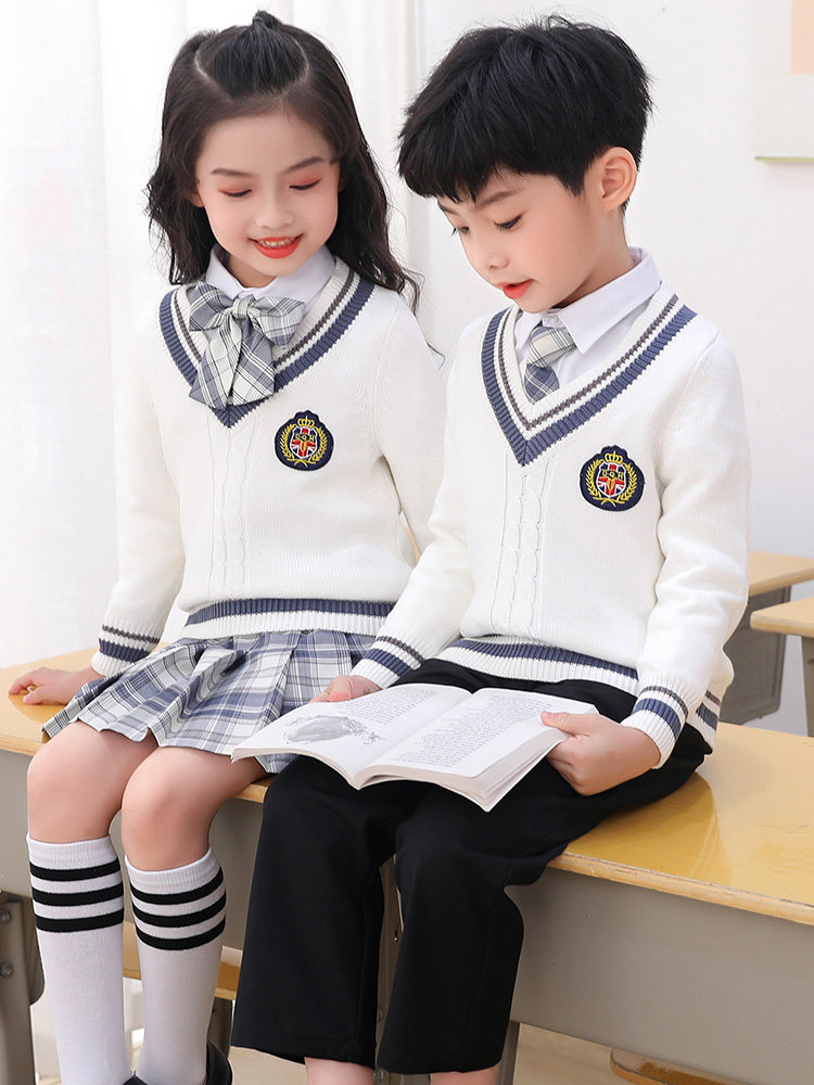 英伦风高中小学生校服儿童班服亲子JK套装幼儿园园服秋冬运动会春