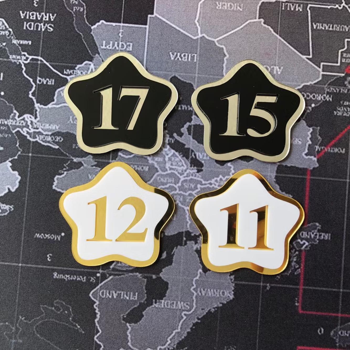 星形数字编号镂空台球桌储物柜子