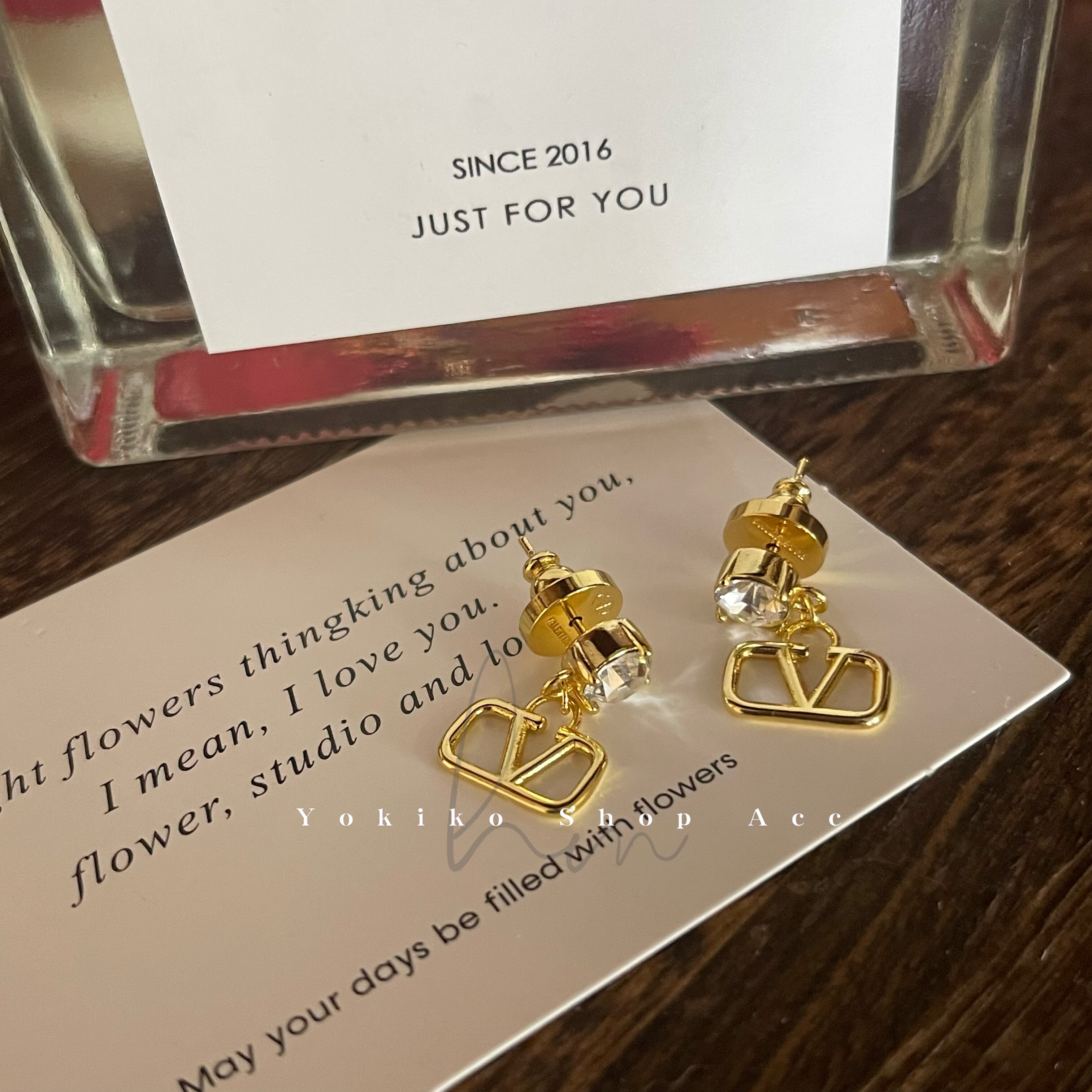 定制款极简风精致百搭镀金明星同款时尚吊坠耳环