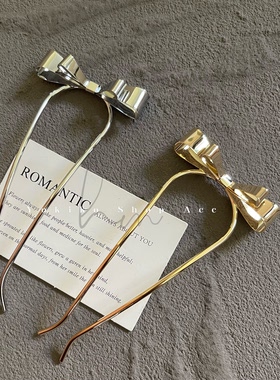 韩国东大门新款新中式发饰蝴蝶结发夹女后脑勺发簪日式盘发工具