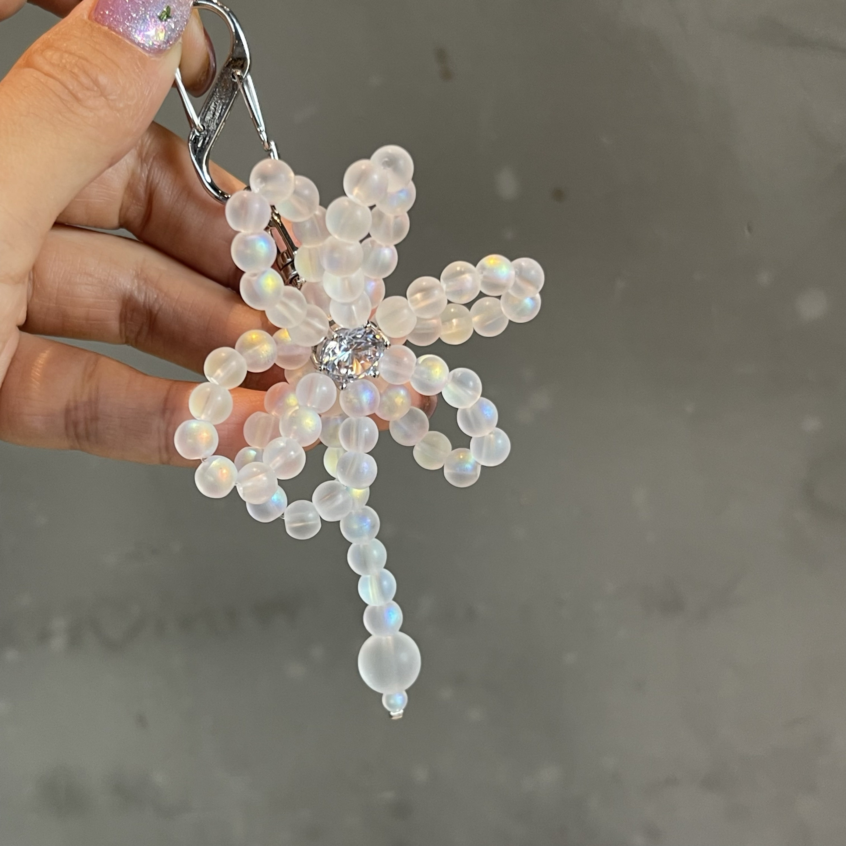 韩国东大门小众超仙花朵串珠包包挂件手机链配饰