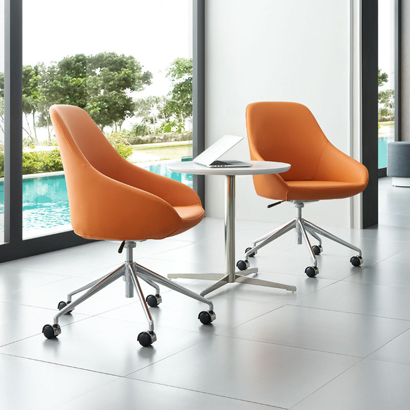 一桌二椅网红现代商务办公会客接待桌椅组合休闲洽谈电脑椅可旋转