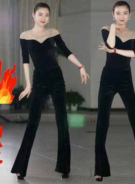 加厚优雅气质练功服舞蹈服丝绒