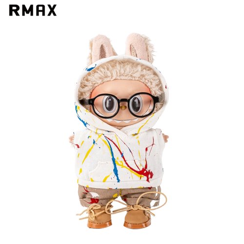 RMAX娃衣适用labubu一二三代搪胶挂件17厘米变装娃衣泼墨卫衣套装