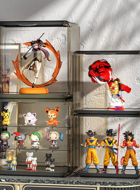 RMAX泡泡玛特盲盒展示盒亚克力透明防尘摆柜手办收纳labubu展示柜