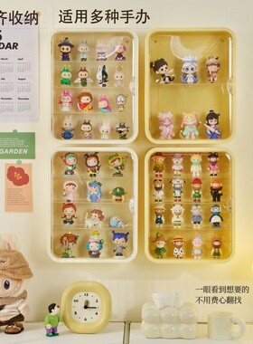 RMAX盲盒收纳展示架壁挂泡泡玛特labubu展示盒置物架透明手办摆柜