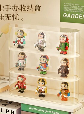 RMAX盲盒收纳展示架泡泡玛特玩偶手办盒亚克力透明popmart摆件柜