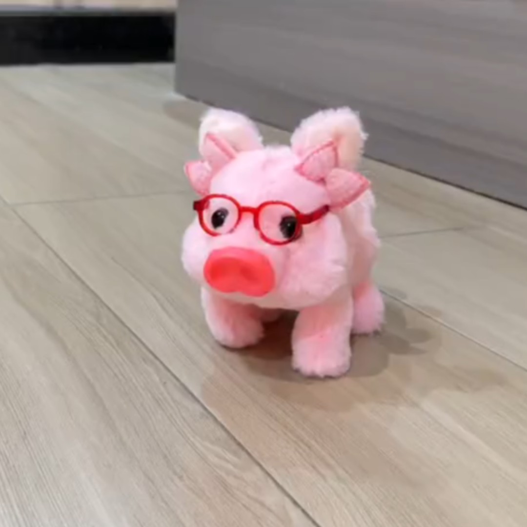 电动会走会叫仿真小猪毛绒玩具