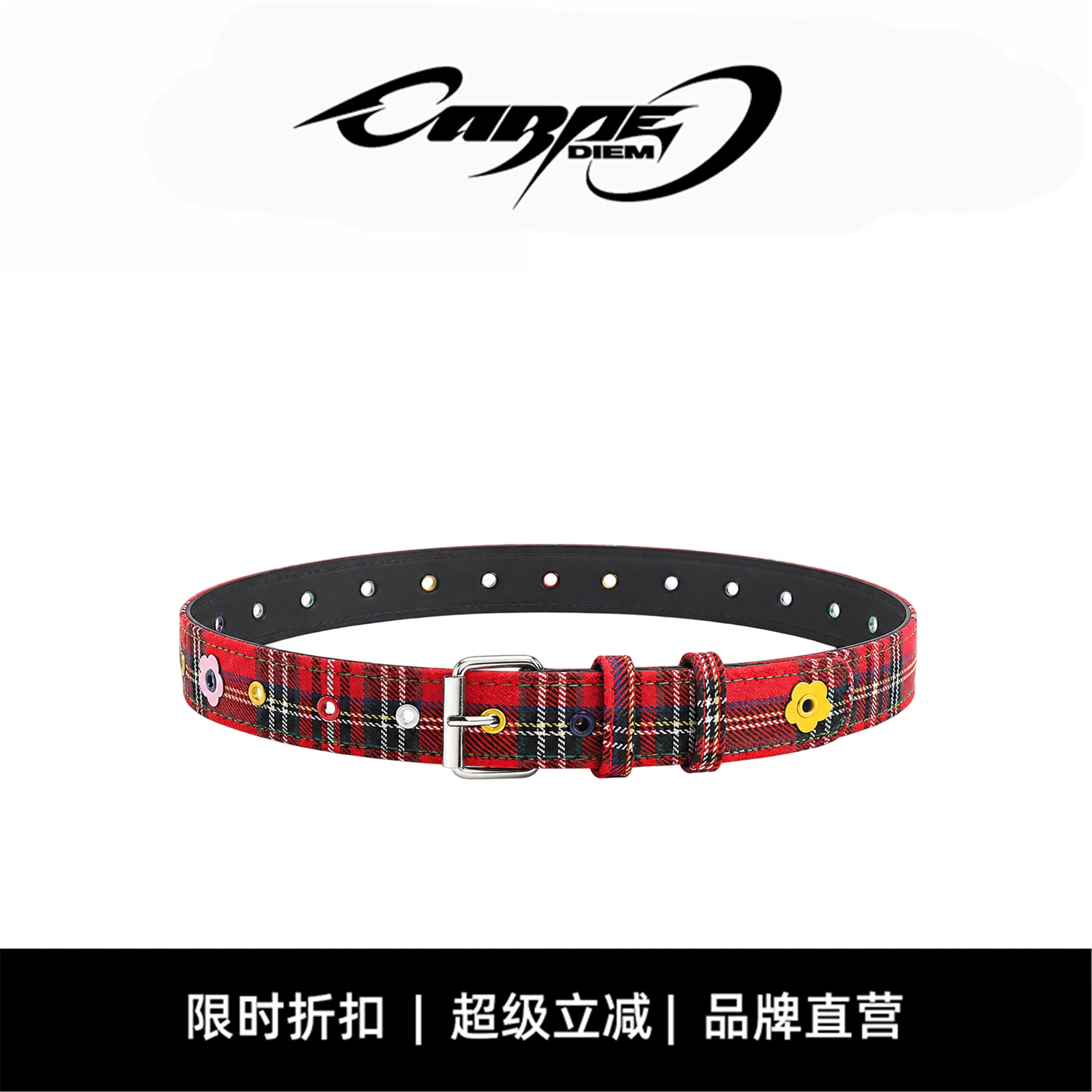 CARPE DIEM原创帆布牛仔腰带配饰y2k设计感小众潮流学生皮带男女