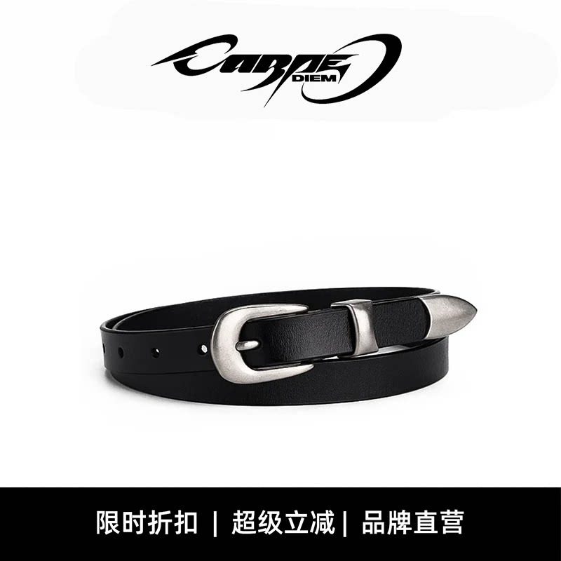 CARPE DIEM小众原创cleanfit针扣细窄款皮带小众设计感男女款腰带