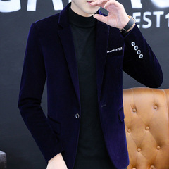 Autumn and winter British casual fashionable men's Blazer Korean slim corduroy suit coat
