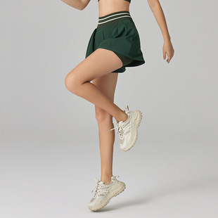 假两件瑜伽裤 跑步健身裤 打底裤 夏季 网球短裤 薄款 运动防走光短裤