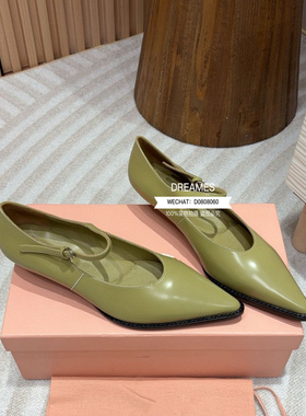 法式小皮鞋女2024春夏季新款平底鞋复古尖头浅口晚宴单鞋女鞋包邮