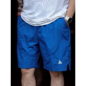 复古尼龙速干短裤 透气休闲运动五分裤 男夏季 松紧腰薄款 子 新款 美式