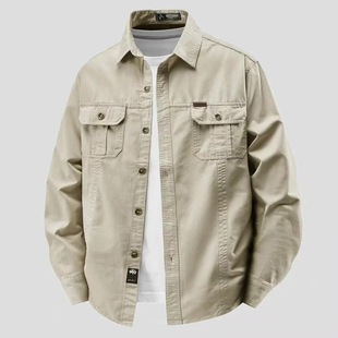 长袖 男大码 电焊工防烫耐磨纯棉上衣男外套 牛仔工作服衬衫 干活穿