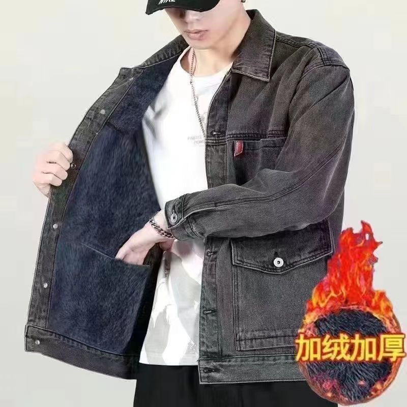 翻领+加绒+宽松+潮流+耐磨+外套