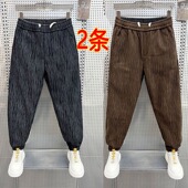 潮牌百搭坠感束脚男裤 子夏季 薄款 美式 哈伦长裤 男款 时尚 宽松休闲裤