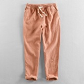 亚麻棉九分休闲裤 日系订单 男士 外贸尾货春夏季 薄 舒适凉感抗菌