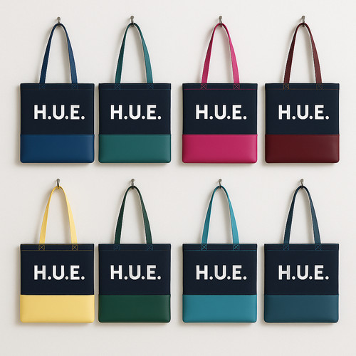 HUE【日本冈山牛仔+意大利bonaudo皮】高级拼接单肩托特包皮质包