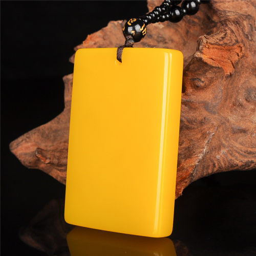 吊坠平安无事挂件天然黄龙玉