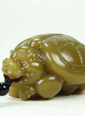 和田玉龙龟手把件男士