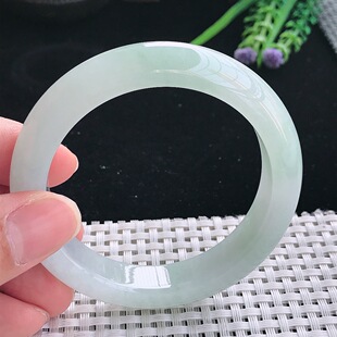 实拍天然翡翠55.8 9老坑冰胶水灵冰晴手镯翡翠玉镯手环 12.8