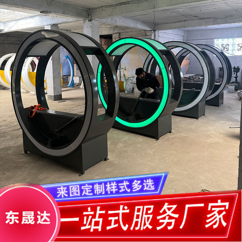 手摇发光单车 户外景区广场活动现场亲子互动手摇游乐电动装置