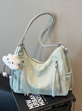 多功能斜挎包包女式2025新款双肩包高级感通勤单肩包大容量托特包