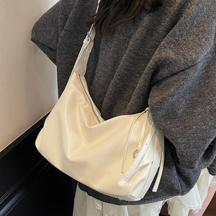 女士小众韩系流行时尚 2025新款 复古菱格链条单肩包大容量托特包包