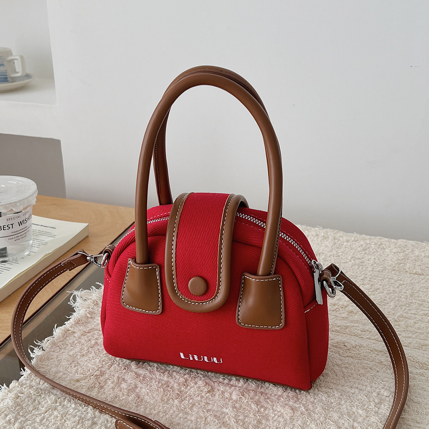 红色包包女款2026新款潮时尚小众超火上班小拎包休闲单肩斜挎女包,箱包皮具/热销女包/男包,通用款女包,淘宝优惠券,粉丝福利购,淘宝优惠卷