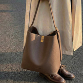 时尚 大容量包包女款 2026新款 百搭大气托特包大容量女包斜挎水桶包