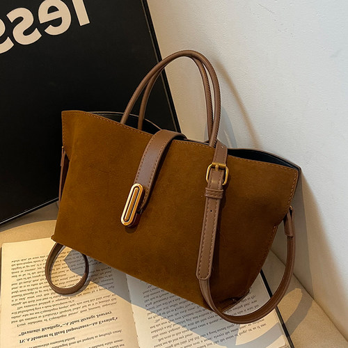 高级质感美拉德包包女式2025年春夏手拎包复古单肩包大容量托特包