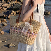 度假草编包包女款 春夏手工编织单肩包大容量菜篮子手拎包 2026新款