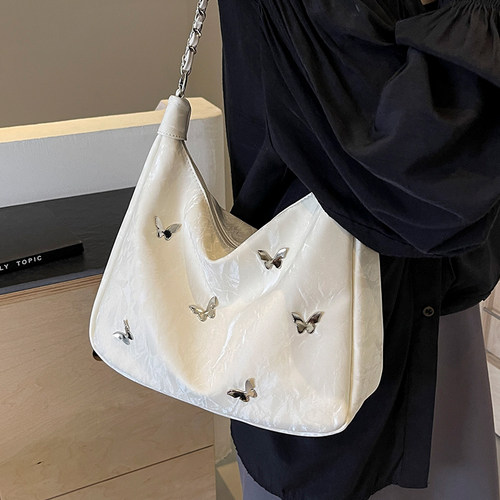 包包女式2025新款时尚夏天蝴蝶斜挎包流行单肩腋下包大容量通勤包