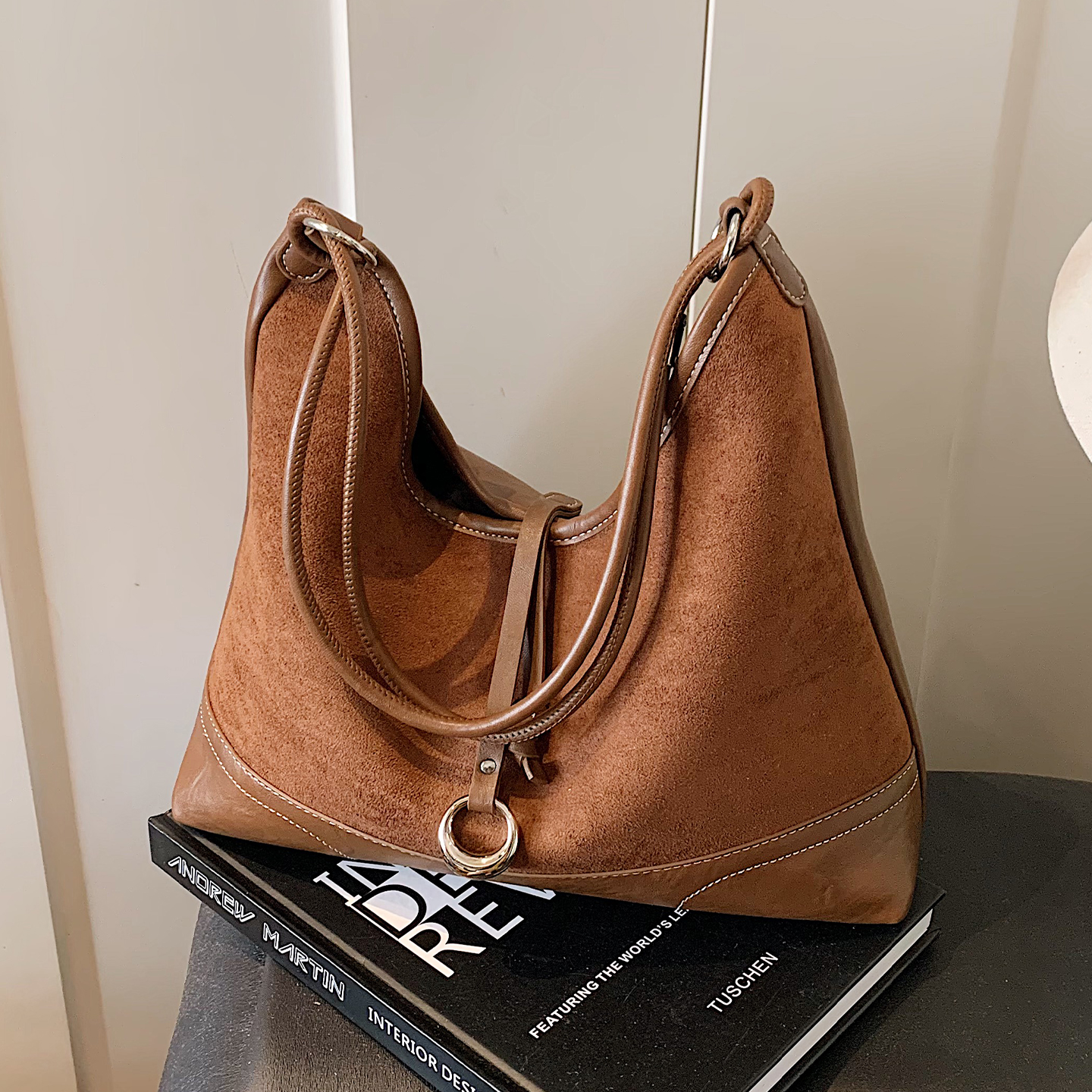 2025新款复古时尚磨砂托特包