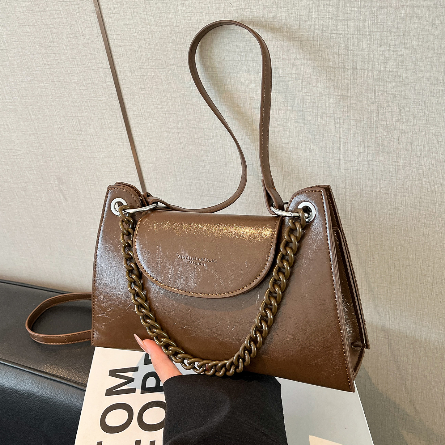 2025新款小众时尚百搭链条单肩包