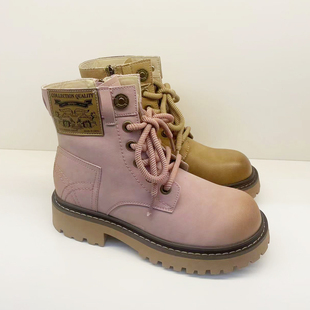 莫丽爱 MOLLY LOVE 新款复古踢不烂大黄蜂马丁短靴美拉德工装靴