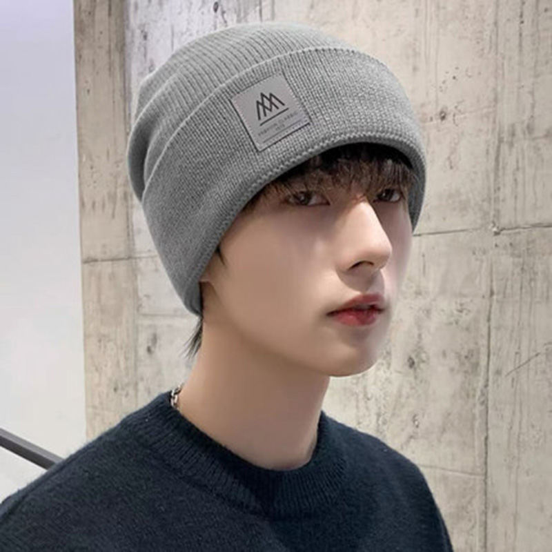 帽子男士冬季防风保暖毛线针织帽时尚潮新款棉帽骑车加绒包头冷帽