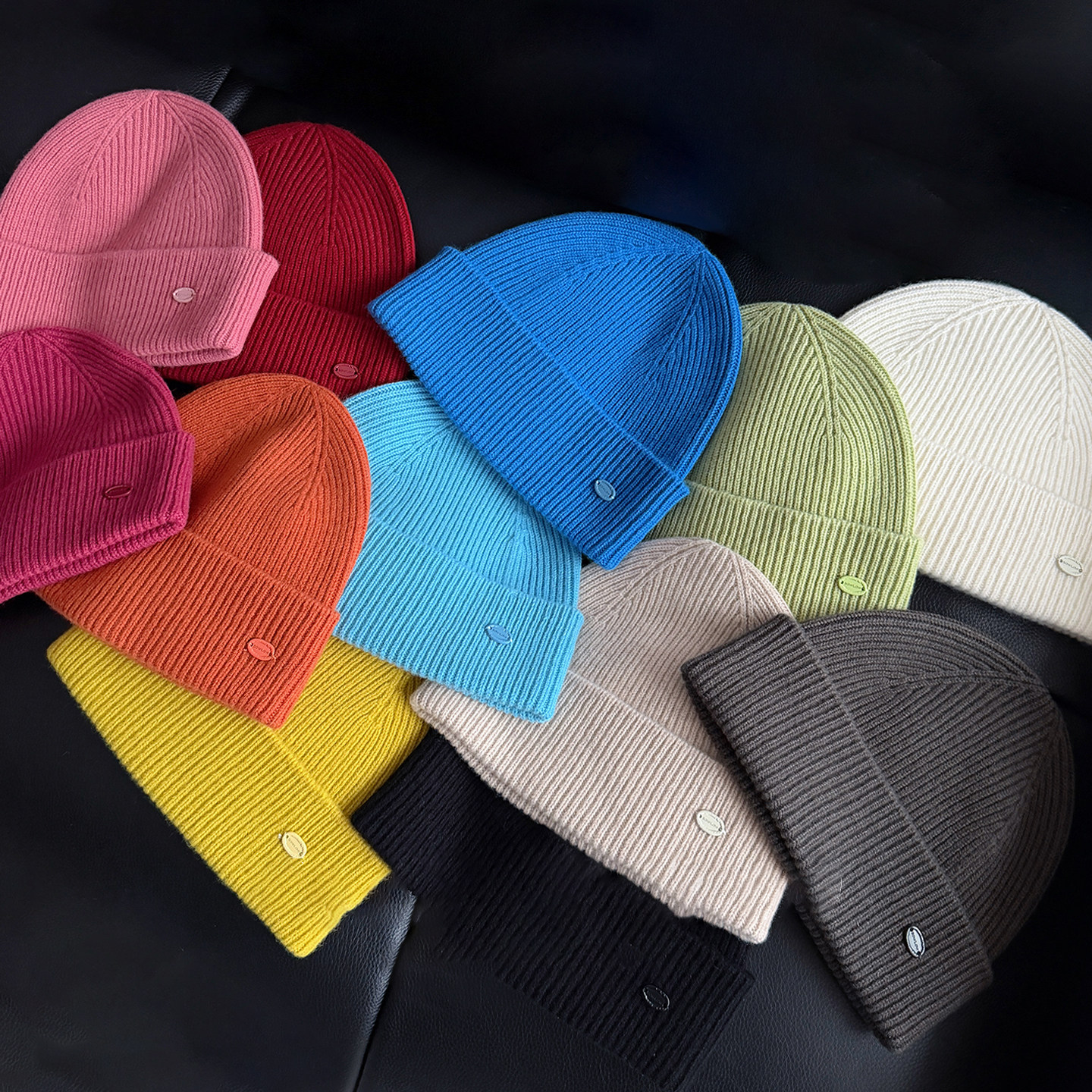 休闲通勤100%纯羊毛围巾毛线帽子手套套装纯色围脖情侣保暖秋冬