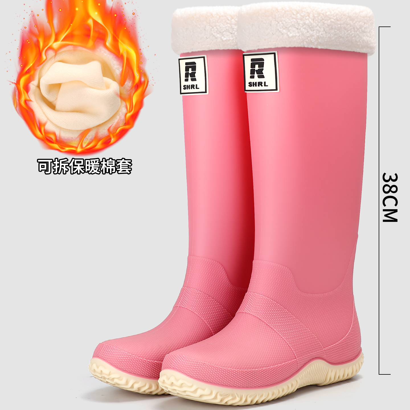 日式雨靴男女时尚户外男士水鞋长筒胶鞋钓鱼洗车防水防滑情侣雨鞋