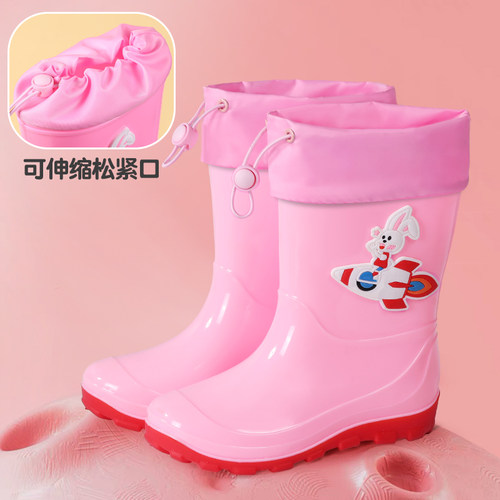 儿童雨靴男大童小孩防滑雨鞋轻便中女童四季卡通保暖防水胶鞋水鞋