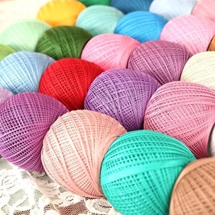 6号蕾丝线钩针线纯棉diy手工编织八号材料包玩偶钩织丝光细毛线团