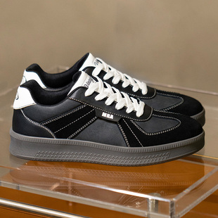 MRA改良德训鞋男鞋2025新款厚底运动休闲鞋复古百搭小黑鞋潮鞋子