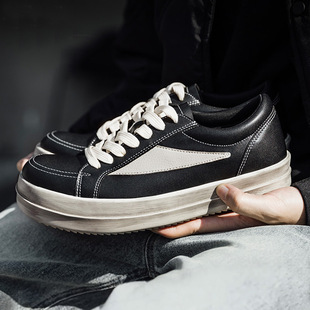 MRA厚底板鞋男鞋2025春季新款小众RO风运动休闲鞋复古百搭潮鞋子